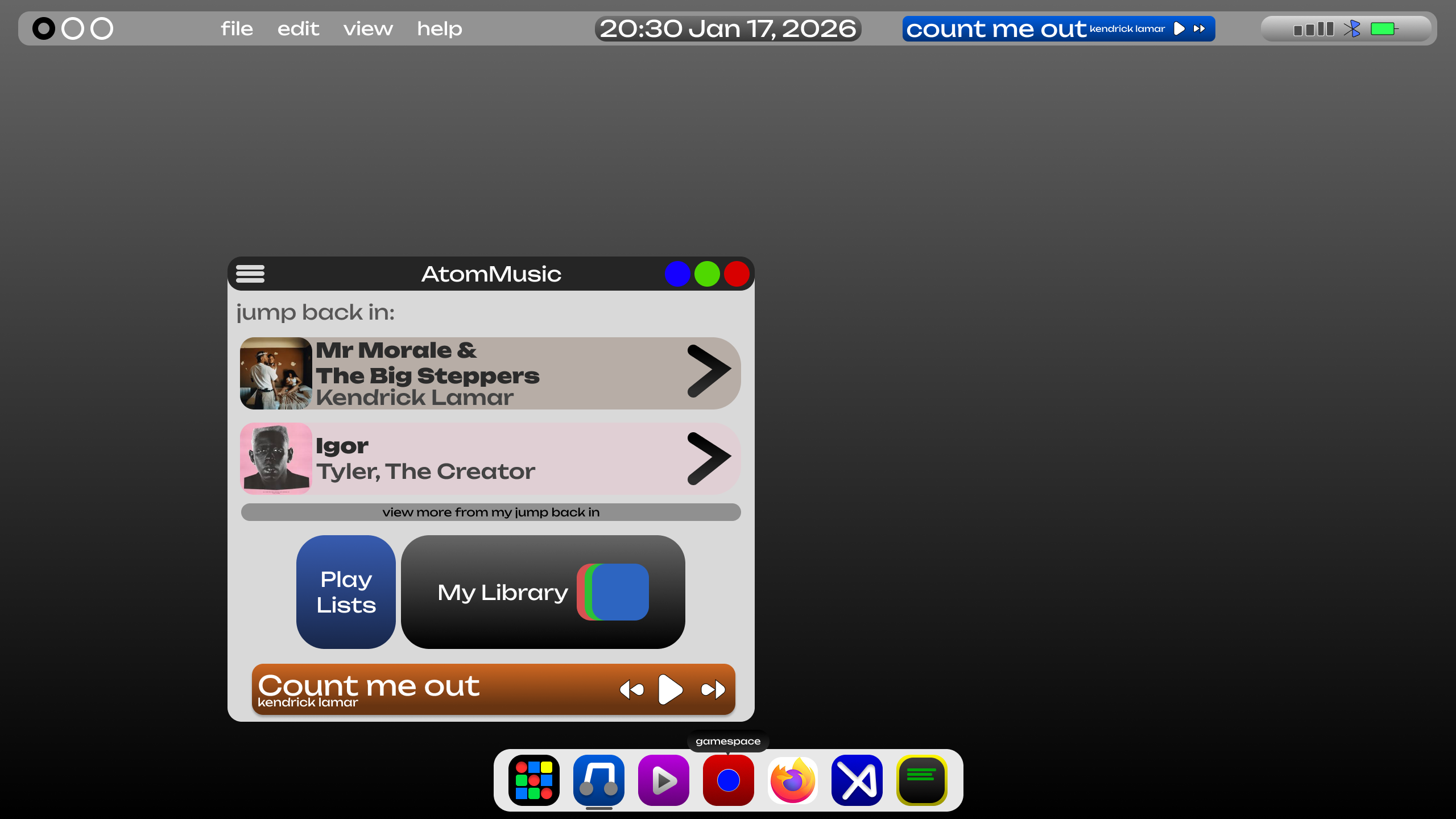 Atom OS UI Preview 1